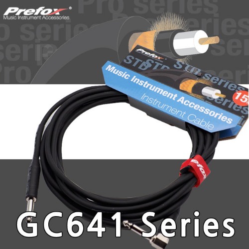 Prefox GC641-1L-5 기타베이스 케이블 앵글 5M