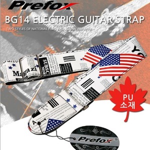 Prefox BG-14 PU STRAP 기타 베이스 스트랩